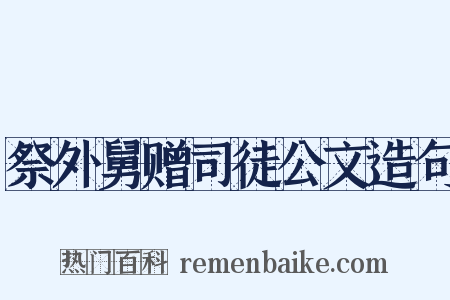 祭外舅赠司徒公文造句是什么意思的图片